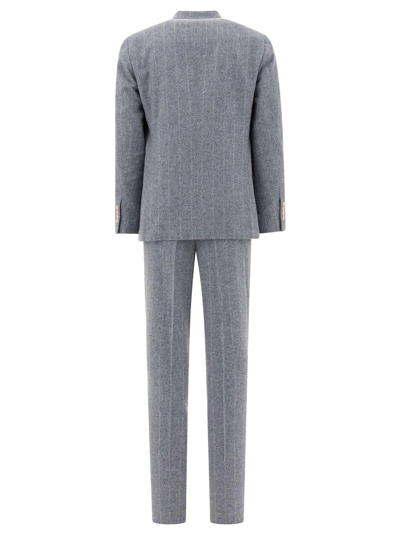 BRUNELLO CUCINELLI Light Blue Pinstriped suit